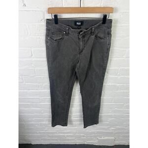 Paige Women's Straight Denim Brigitte Jeans Mid-Rise Stretch Gray Size 26